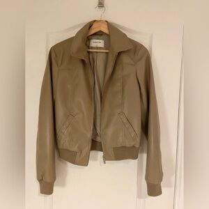 Aritzia leather bomber jacket